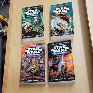 4 Star Wars paperback books from The New Jedi Order series